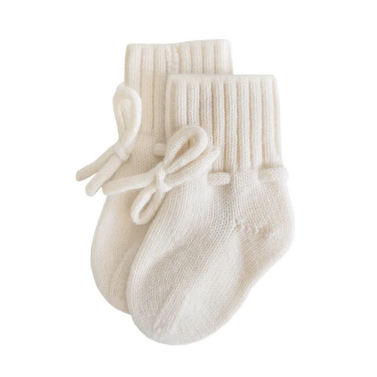 Petit Noé - merino wollen sloffen off-white